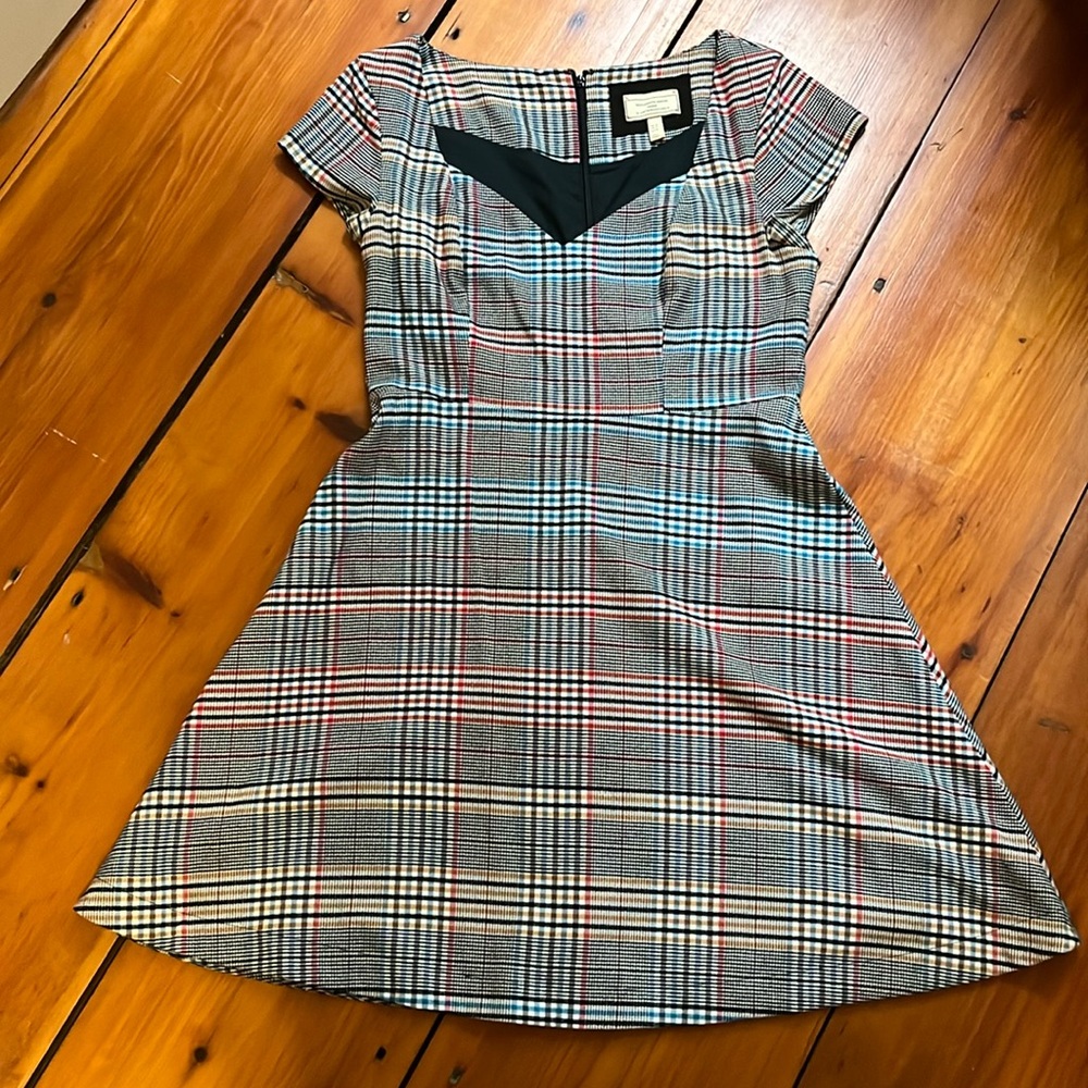 Anthropologie like new plaid dress size 12